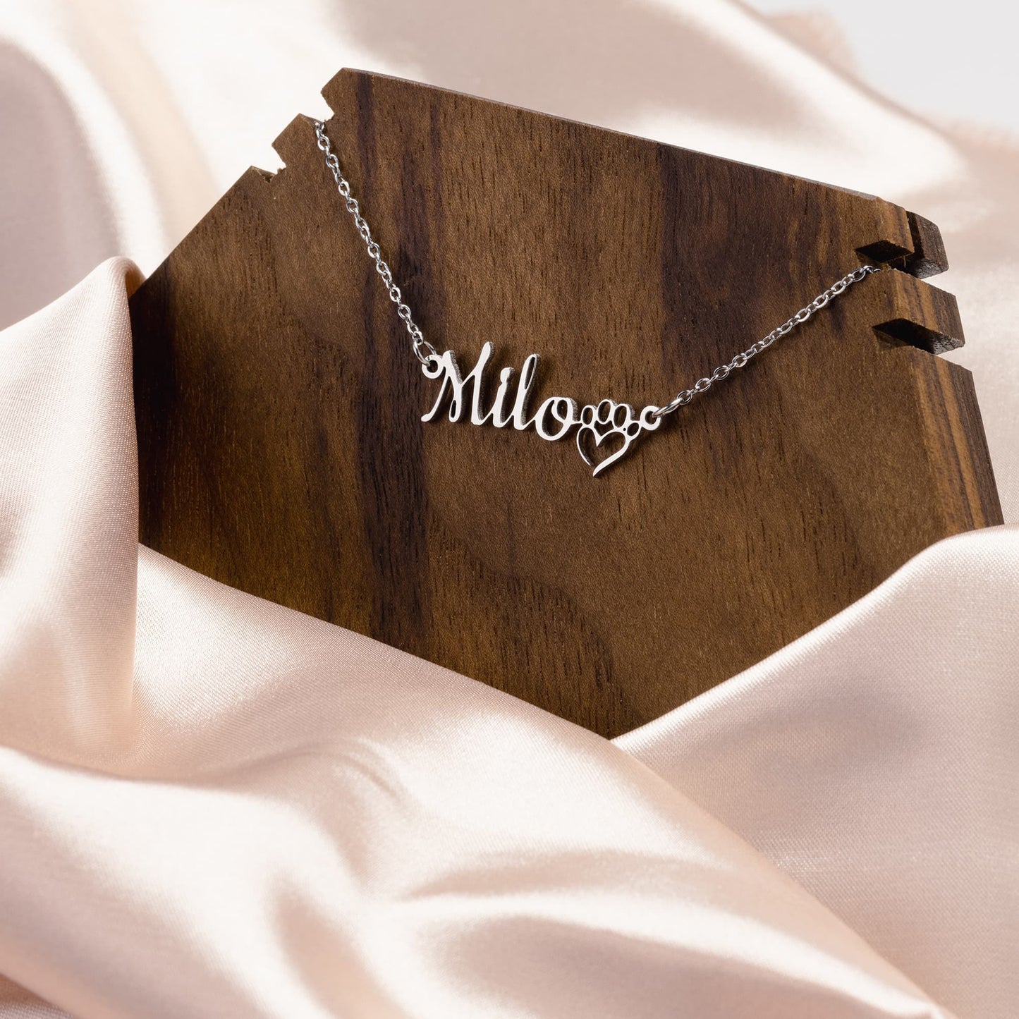 Custom Dog Mom Necklace: 18K Gold, Rose Gold or Silver Finish