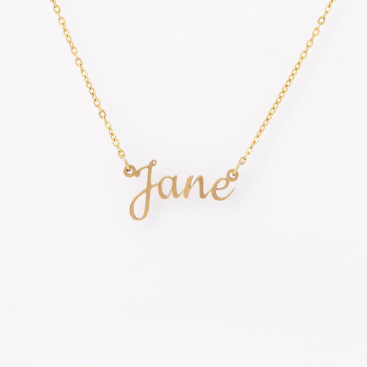 Custom Name Necklace: 14K Gold, Rose Gold or Silver Finish
