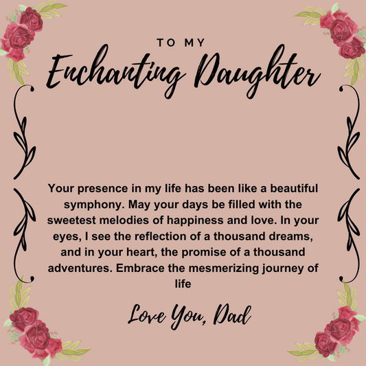 To My Enchanting Daughter Destiny Necklace- Gift From Dad, Special Gift For Daughter