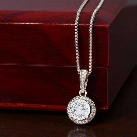 Infinite Promise: 14K White Gold Sparkling Hope Pendant