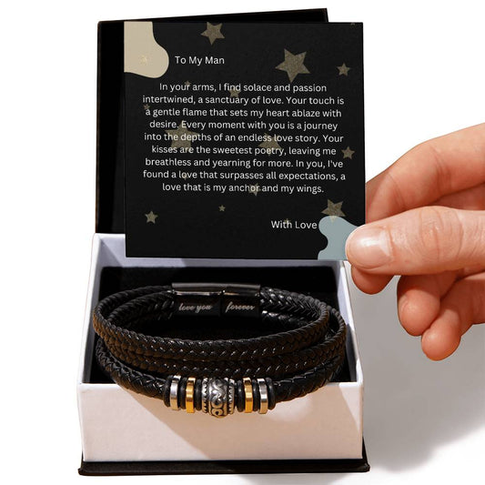 Bold Fusion: Vegan Leather and Stainless Steel Clasp Bracelet