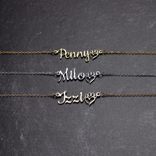 Custom Dog Mom Necklace: 18K Gold, Rose Gold or Silver Finish