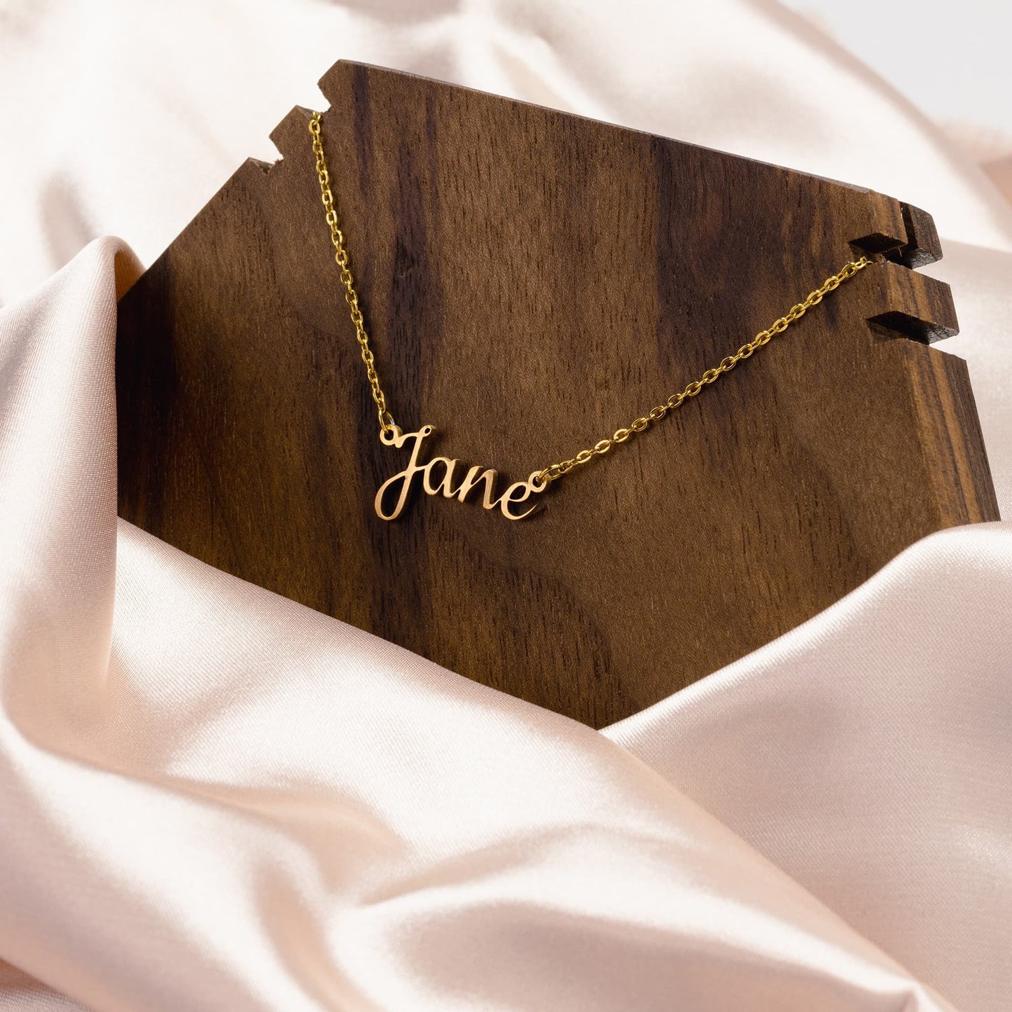 Custom Name Necklace: 14K Gold, Rose Gold or Silver Finish