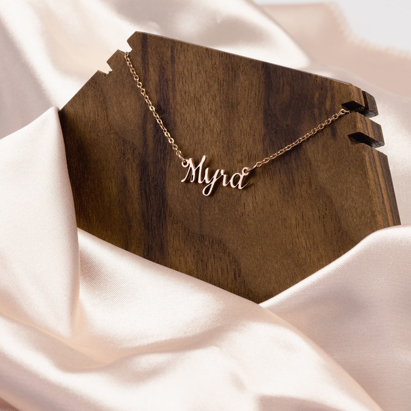 Custom Name Necklace: 14K Gold, Rose Gold or Silver Finish