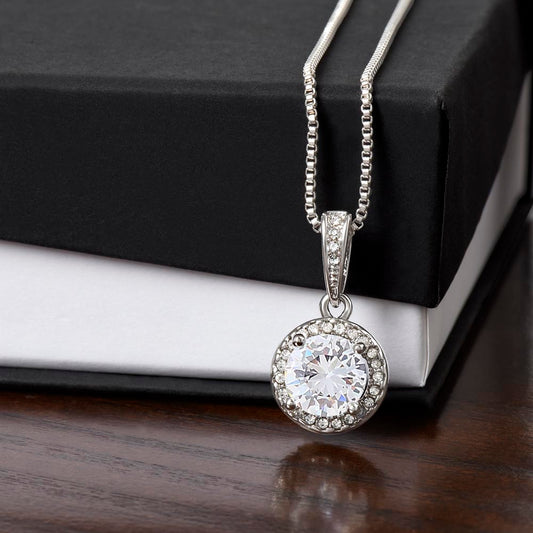 Infinite Promise: 14K White Gold Sparkling Hope Pendant